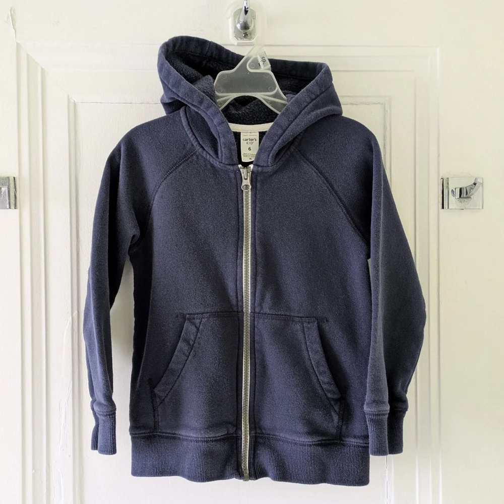 4/$25 Carter's Navy Blue Hooded Sweatshirt